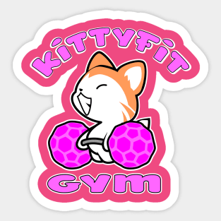 kitty Fit Gym Sticker